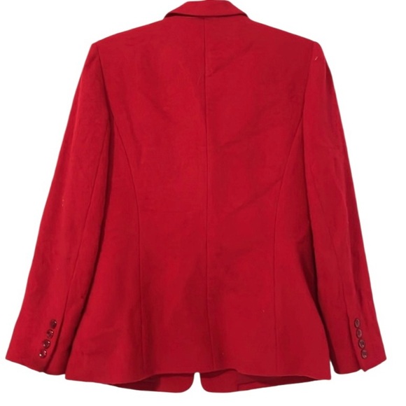 Talbots Women's Red Wool Blazer Jacket Size 8 Lined Career Vibrant - Picture 2 of 9